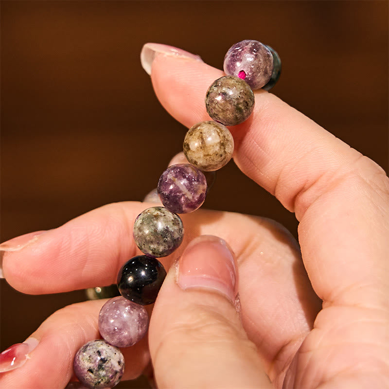 Buddha Stone Rainbow Tourmaline Positive Bracelet - image 5