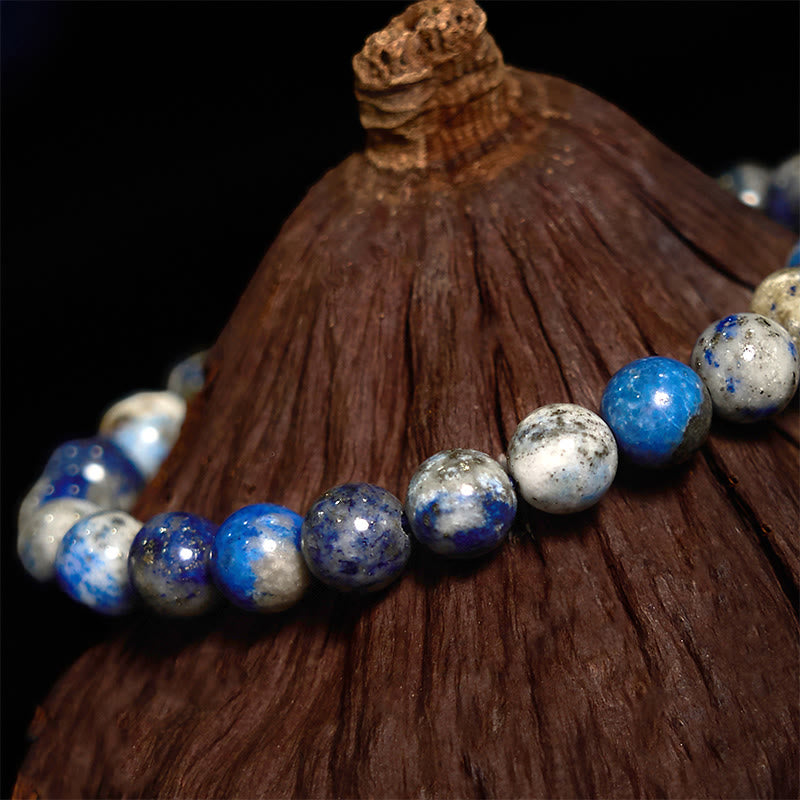 Buddha Stone Lazurite Lapis Lazuli Self Care Positive Bracelet - image 7
