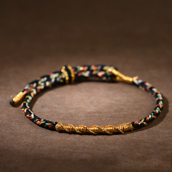 Buddha Stones Handmade Chinese Zodiac Natal Buddha Luck Strength Braided Rope Bracelet - Black-Rooster-Acalanatha(Wrist Circumference 14-17cm) - image 15