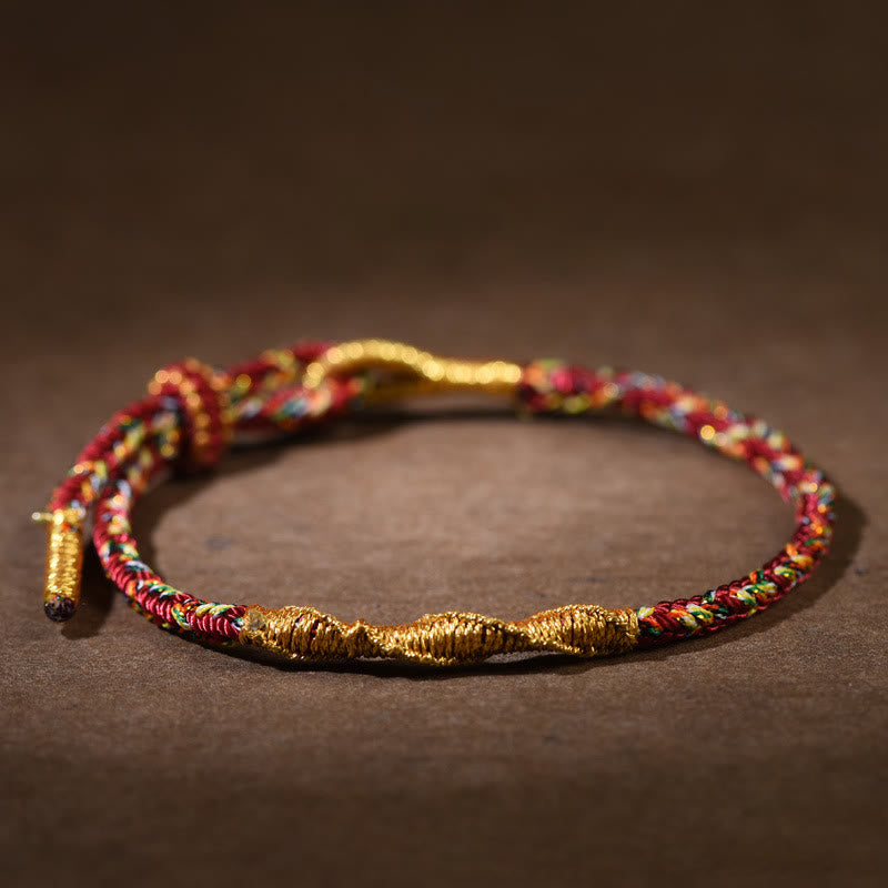 Buddha Stones Handmade Chinese Zodiac Natal Buddha Luck Strength Braided Rope Bracelet - Dark Red-Dog/Pig-Amitabha Buddha(Wrist Circumference 14-17cm) - image 16