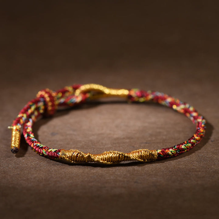 Buddha Stones Handmade Chinese Zodiac Natal Buddha Luck Strength Braided Rope Bracelet - Dark Red-Dog/Pig-Amitabha Buddha(Wrist Circumference 14-17cm) - image 16