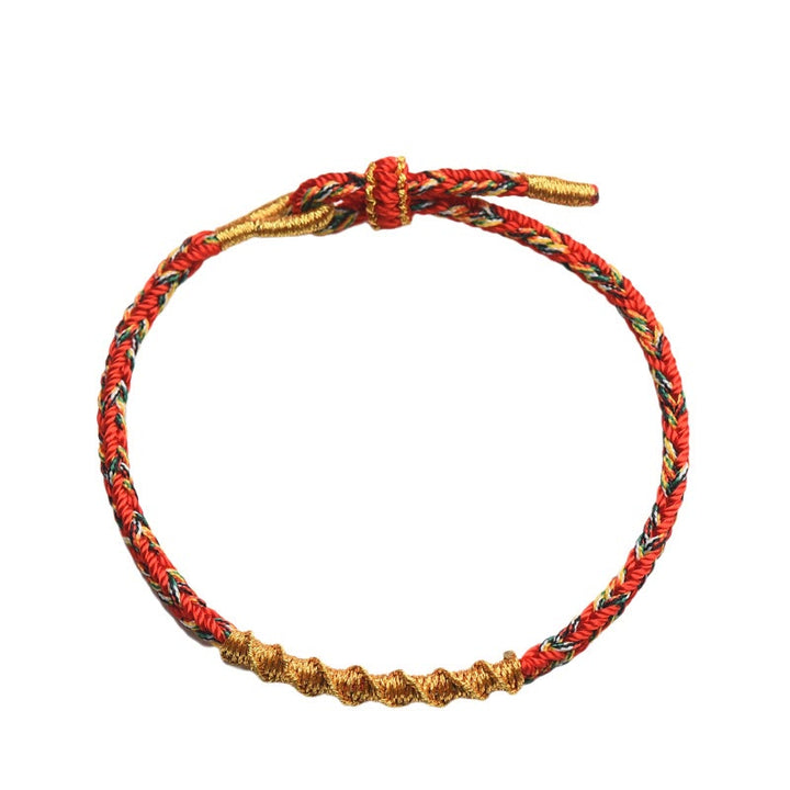 Buddha Stones Handmade Chinese Zodiac Natal Buddha Luck Strength Braided Rope Bracelet - image 2