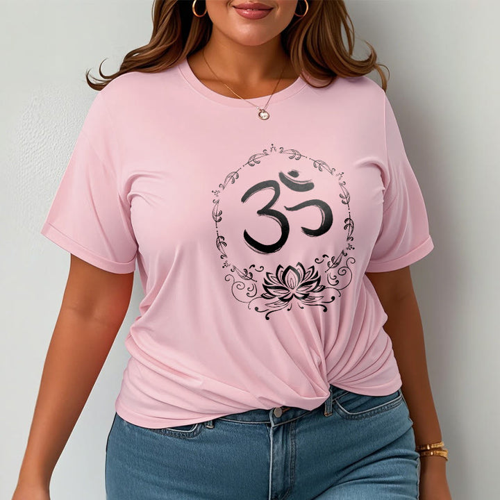 Buddha Stones OM Lotus Sketch Cotton Tee T-shirt - image 15