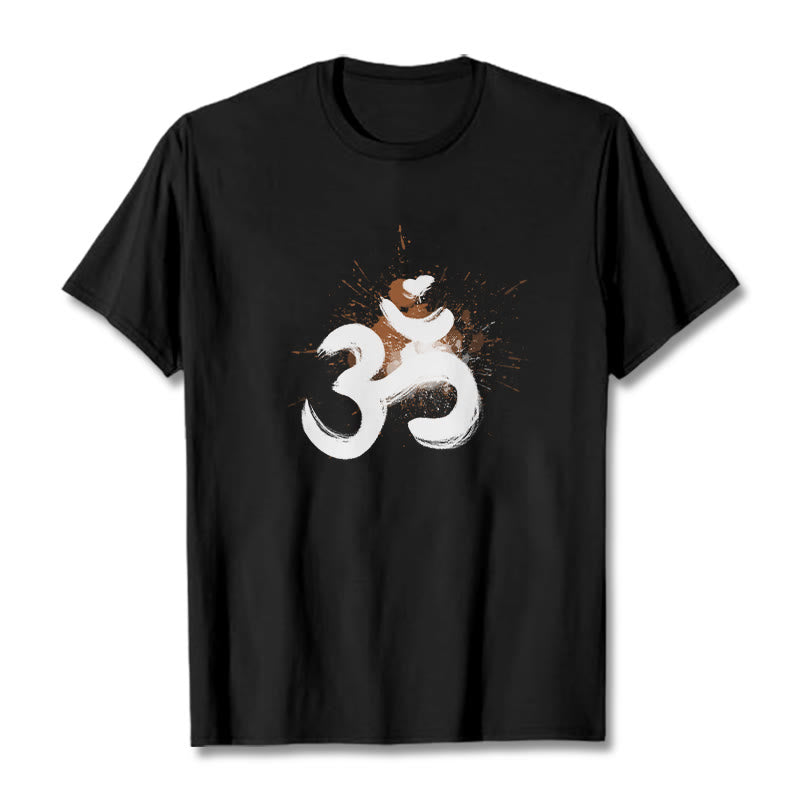 Buddha Stones OM Sanskrit Design Cotton Tee T-shirt - Black - 2XL - image 4