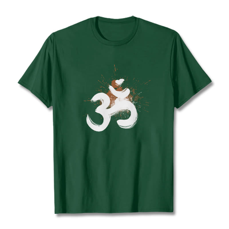 Buddha Stones OM Sanskrit Design Cotton Tee T-shirt - ForestGreen - 2XL - image 8