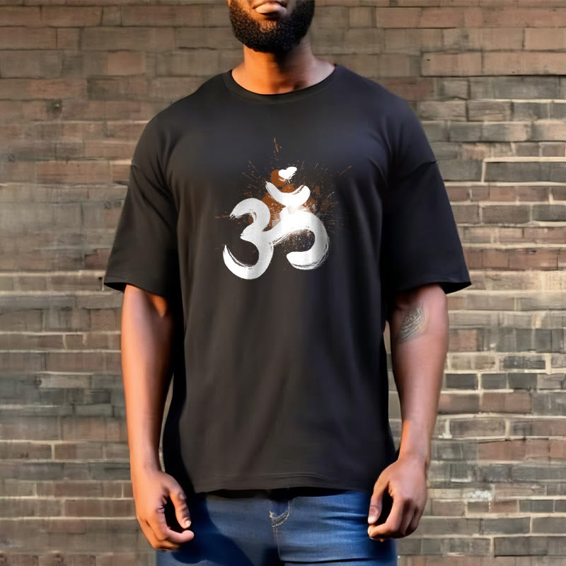 Buddha Stones OM Sanskrit Design Cotton Tee T-shirt - image 5