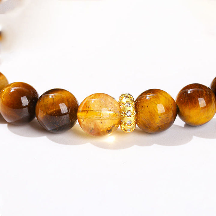 Buddha Stones Natural Tiger Eye Citrine Beads Strength Bracelet - image 7