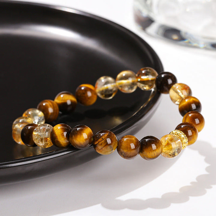 Buddha Stones Natural Tiger Eye Citrine Beads Strength Bracelet - image 8