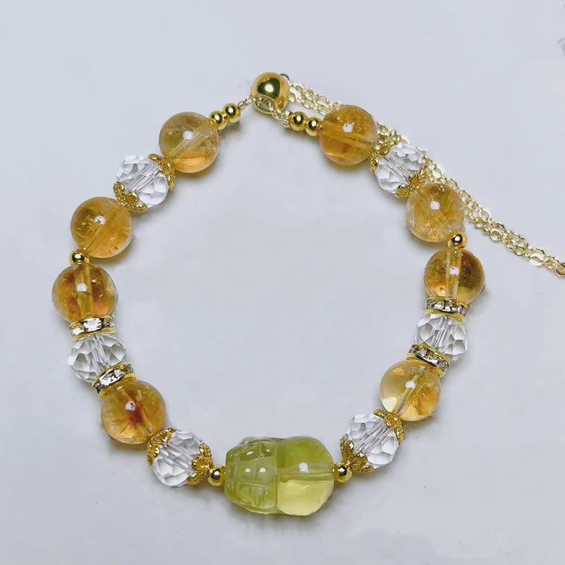 Buddha Stones Natural Citrine Pixiu Prosperity Bracelet - image 3
