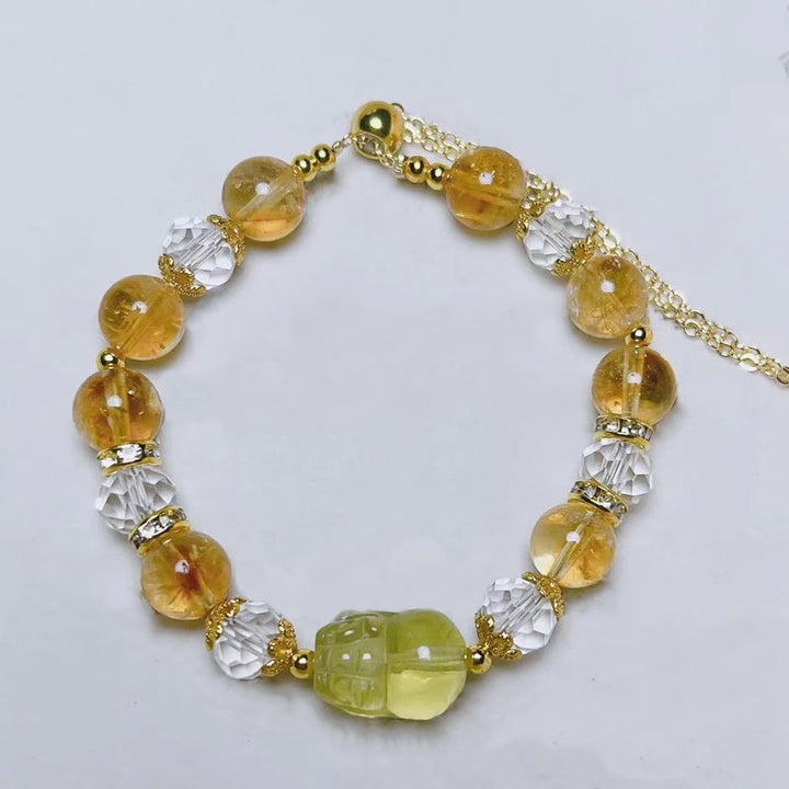 Buddha Stones Natural Citrine Pixiu Prosperity Bracelet - image 3