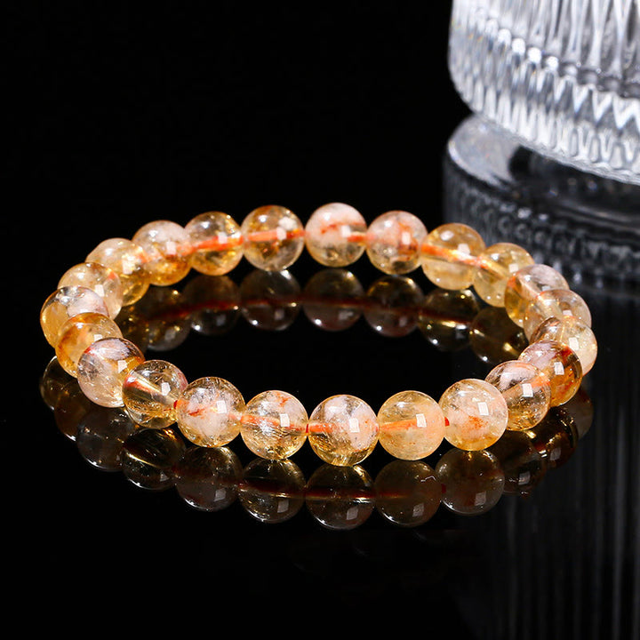 Buddha Stones Natural Citrine Snowflake Crystal Prosperity Bracelet - image 8
