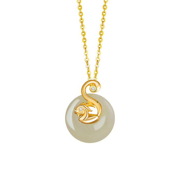 Buddha Stones Chinese Zodiac Hetian Jade 925 Sterling Silver Abundance Necklace Pendant - Hetian Jade 925 Sterling Silver-Goat - image 24