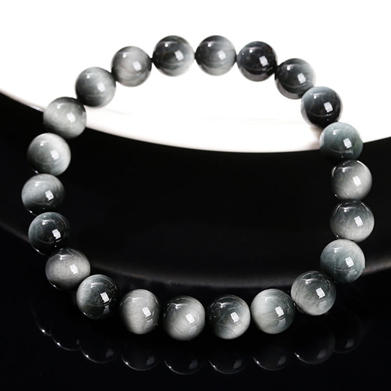 Buddha Stones Natural Eagle's Eye Stone Courage Positive Bracelet - image 9