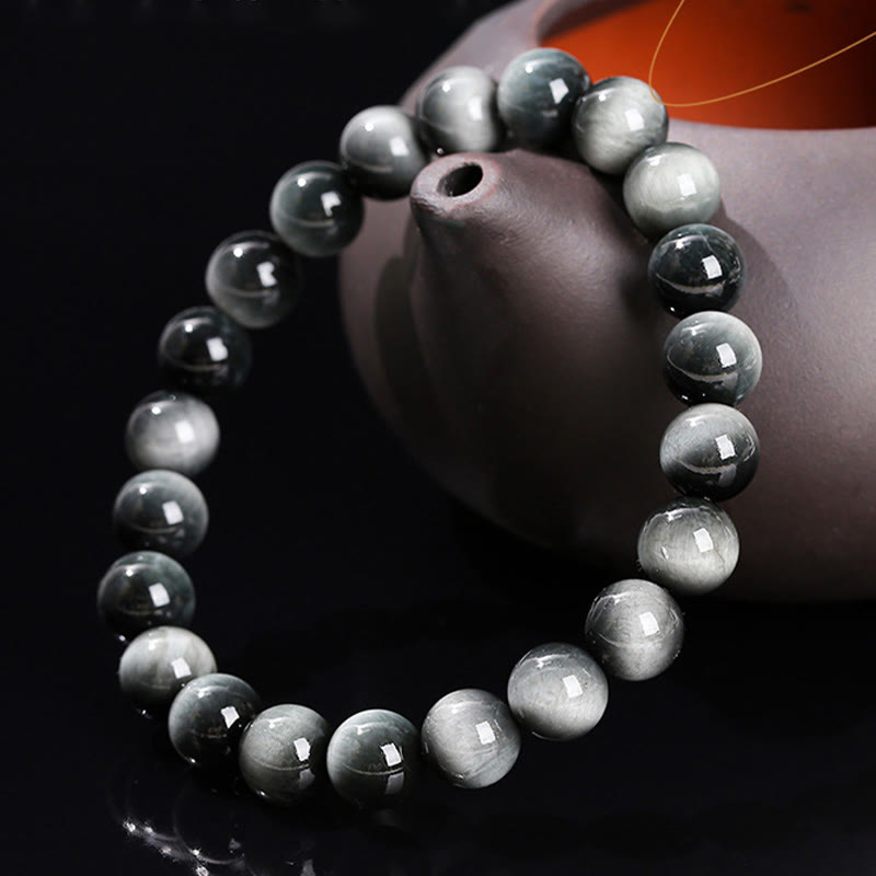 Buddha Stones Natural Eagle's Eye Stone Courage Positive Bracelet - image 1