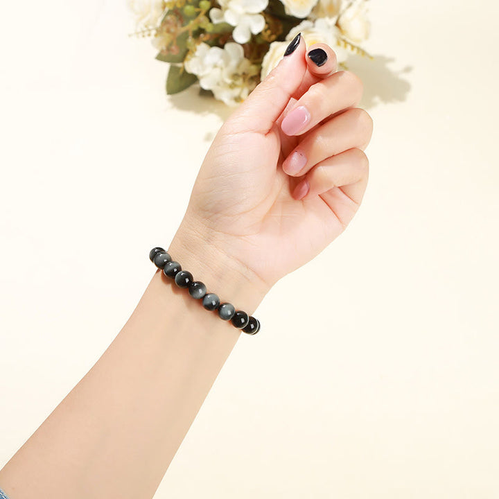 Buddha Stones Natural Eagle's Eye Stone Courage Positive Bracelet - image 4