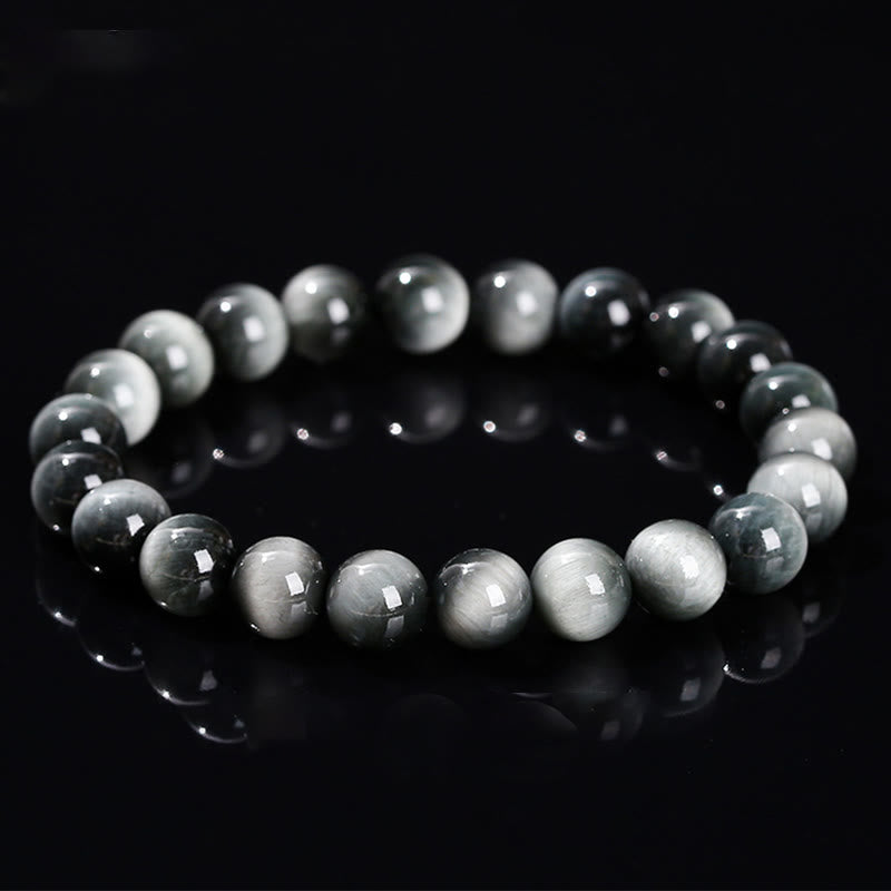 Buddha Stones Natural Eagle's Eye Stone Courage Positive Bracelet - Eagle's Eye Stone(Wrist Circumference: 15-15.5cm) - image 0