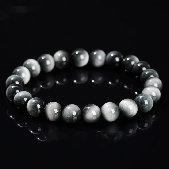 Buddha Stones Natural Eagle's Eye Stone Courage Positive Bracelet - Eagle's Eye Stone(Wrist Circumference: 15-15.5cm) - image 0