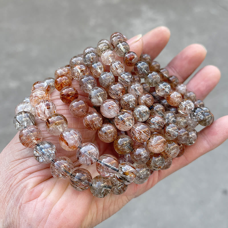 Buddha Stones Natural Super Seven Crystal Positive Growth Bracelet - image 4