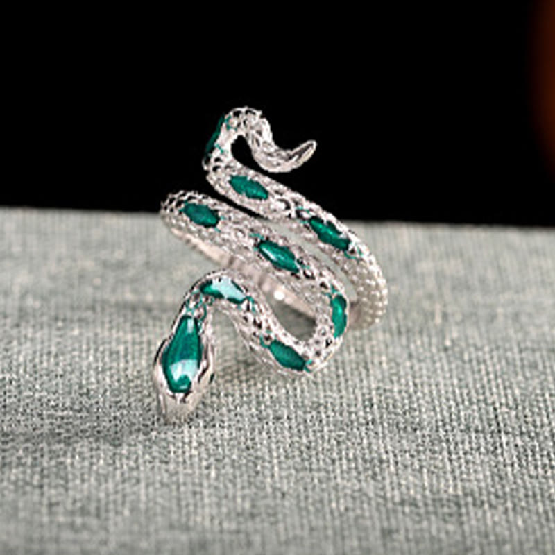 Buddha Stones 925 Sterling Silver Year Of The Snake Adjustable Blessing Ring - image 8