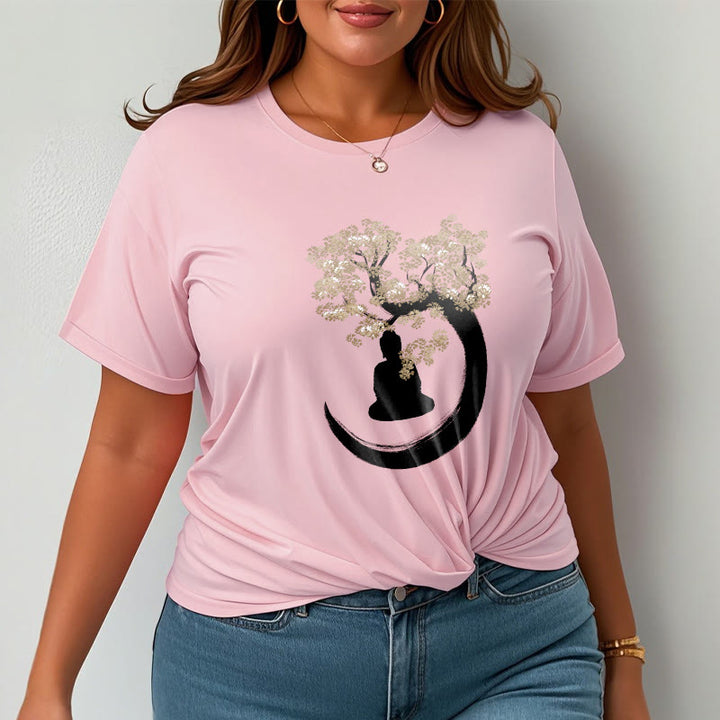 Buddha Stones Buddha Sitting Under The Tree Cotton Tee T-shirt - image 19