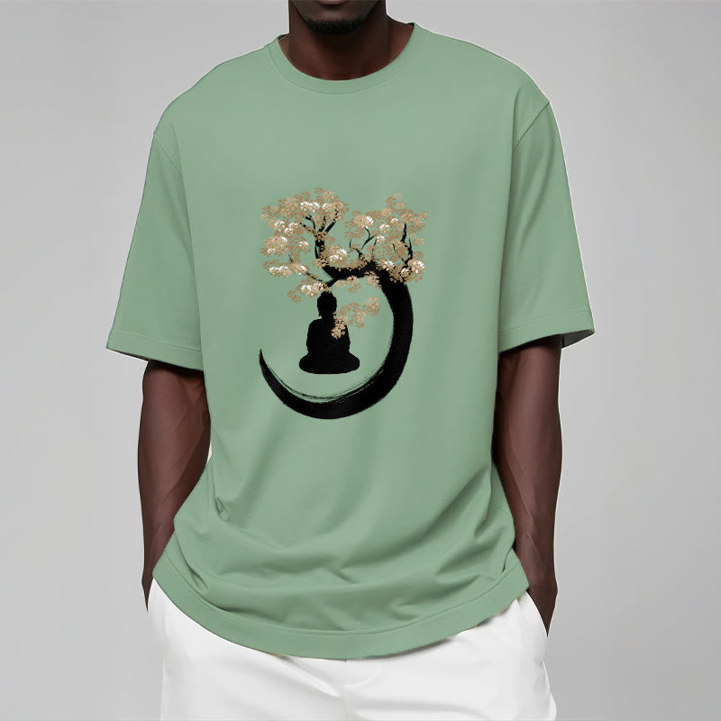 Buddha Stones Buddha Sitting Under The Tree Cotton Tee T-shirt - image 17