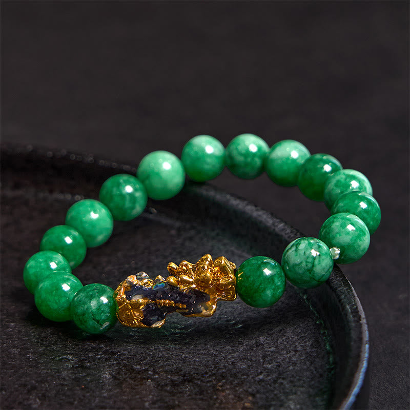 Buddha Stones FengShui PiXiu Jade Protection Bracelet - image 1