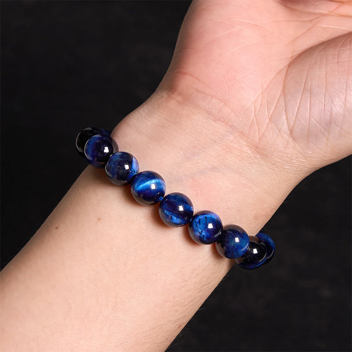 Buddha Stones Blue Tiger Eye Protection Bracelet - image 3