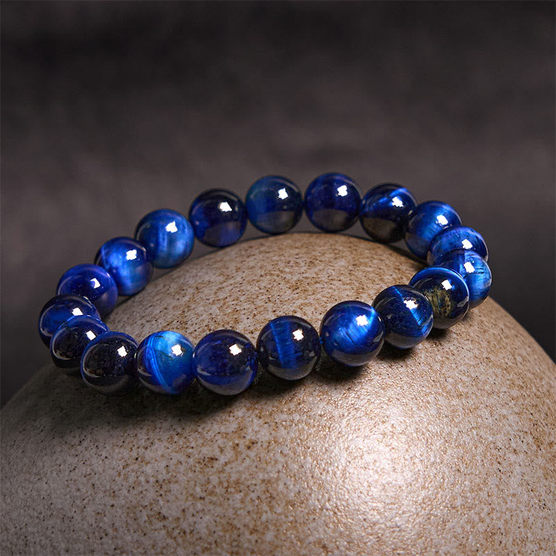 Buddha Stones Blue Tiger Eye Protection Bracelet - image 2