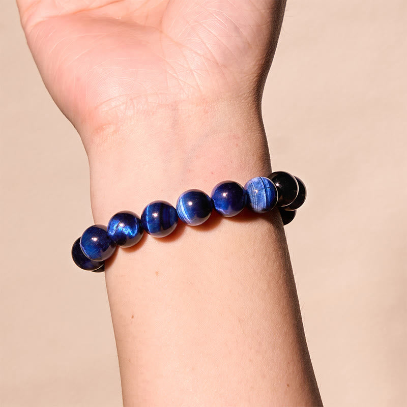 Buddha Stones Blue Tiger Eye Protection Bracelet - image 4