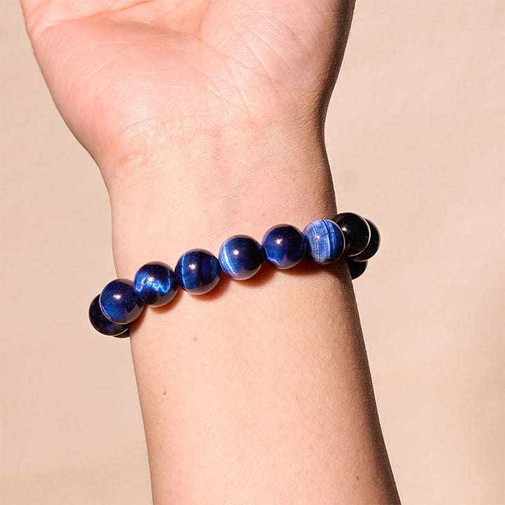 Buddha Stones Blue Tiger Eye Protection Bracelet - image 4