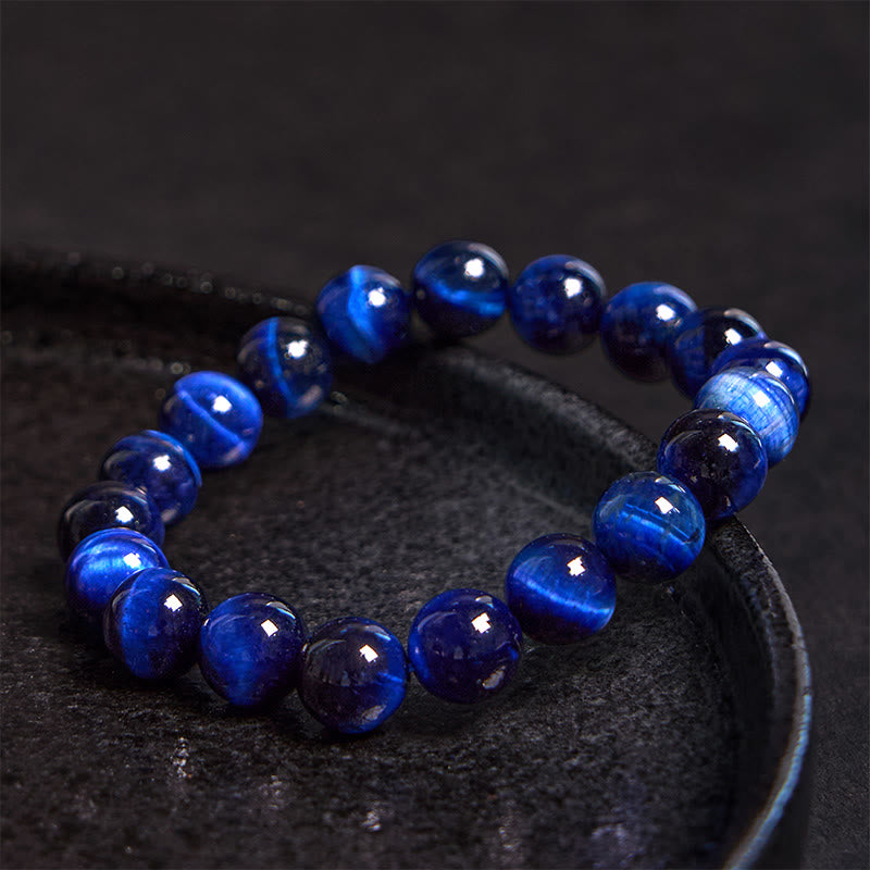Buddha Stones Blue Tiger Eye Protection Bracelet - image 1