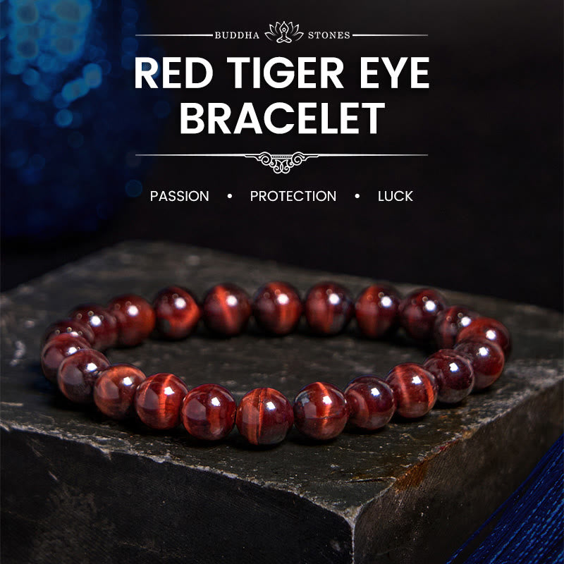 Buddha Stones Natural Tiger Eye Healing Bead Bracelet - 8mm - image 0