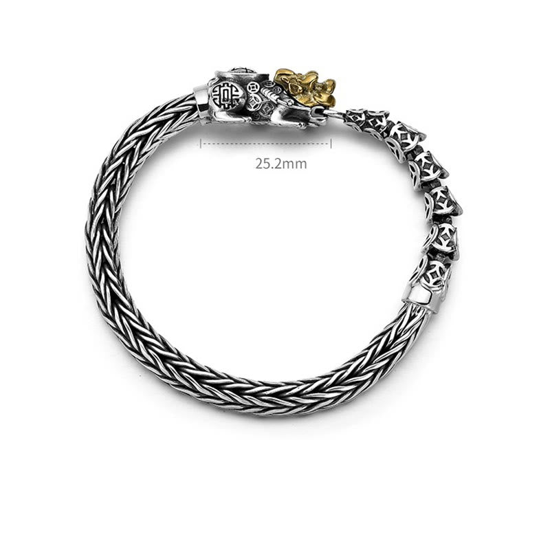 Buddha Stones 925 Sterling Silver PiXiu Copper Coins Ingot Wealth Bracelet Bangle - image 11