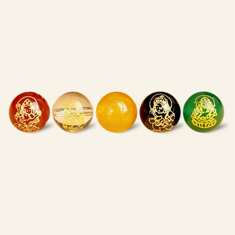 Buddha Stones Natural Gold Sheen Obsidian PiXiu Five Directions Gods of Wealth Protection Bracelet - image 14