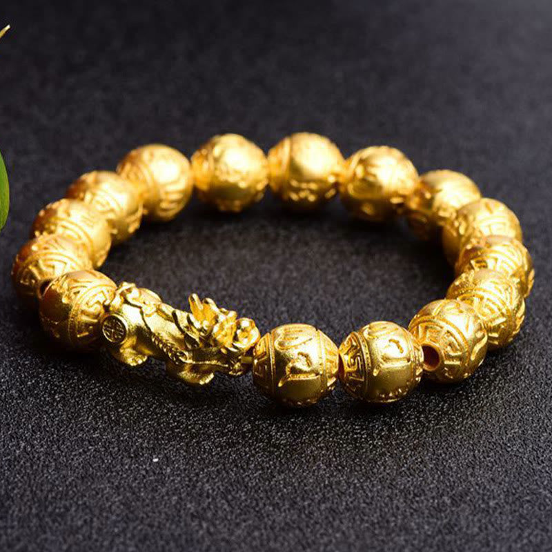 Buddha Stones PiXiu Om Mani Padme Hum Carved Wealth Bracelet - image 8