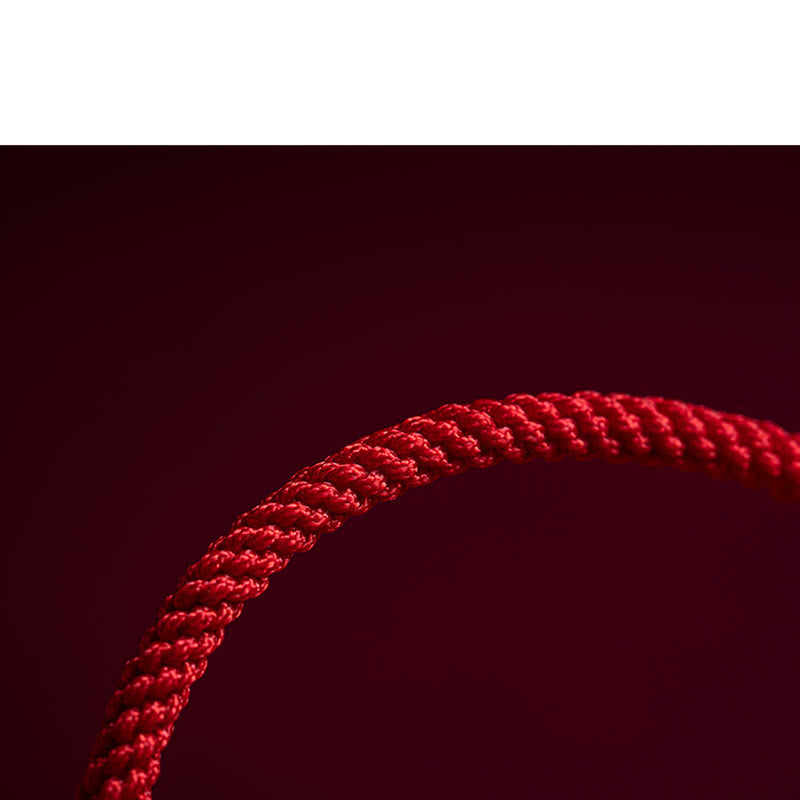 Buddha Stones Handmade Cinnabar Ruyi Handle Fu Character PiXiu Blessing Red String Braided Bracelet - image 13