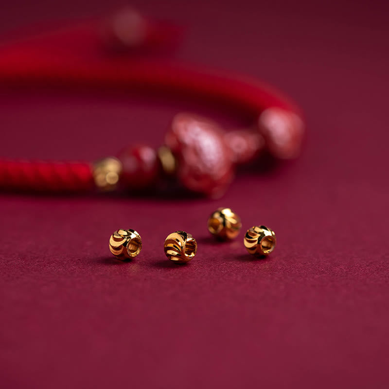 Buddha Stones Handmade Cinnabar Ruyi Handle Fu Character PiXiu Blessing Red String Braided Bracelet - image 10