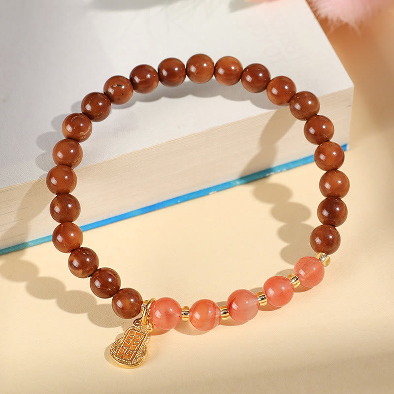 Buddha Stones Green Phantom Citrine Rutilated Quartz Super Seven Crystal Confidence Bracelet - South Red Agate Kuka Seed(Wrist Circumference: 14-16cm) - image 16