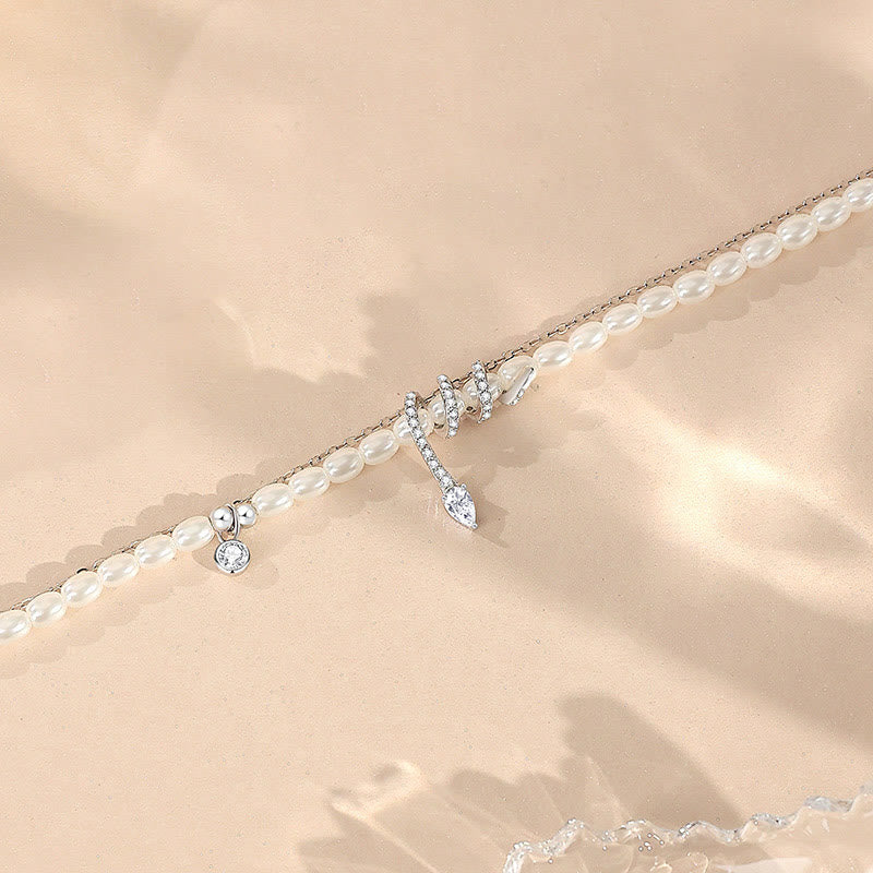 Buddha Stones 925 Sterling Silver Year Of The Snake Pearl Bracelet Necklace Pendant - Pearl Silver Bracelet(Length: 16+4cm) - image 9