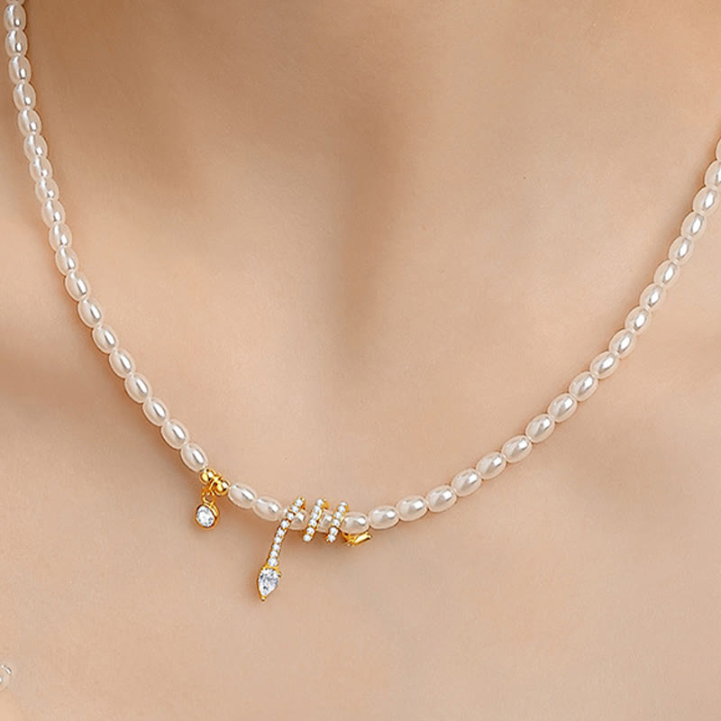 Buddha Stones 925 Sterling Silver Year Of The Snake Pearl Bracelet Necklace Pendant - image 11