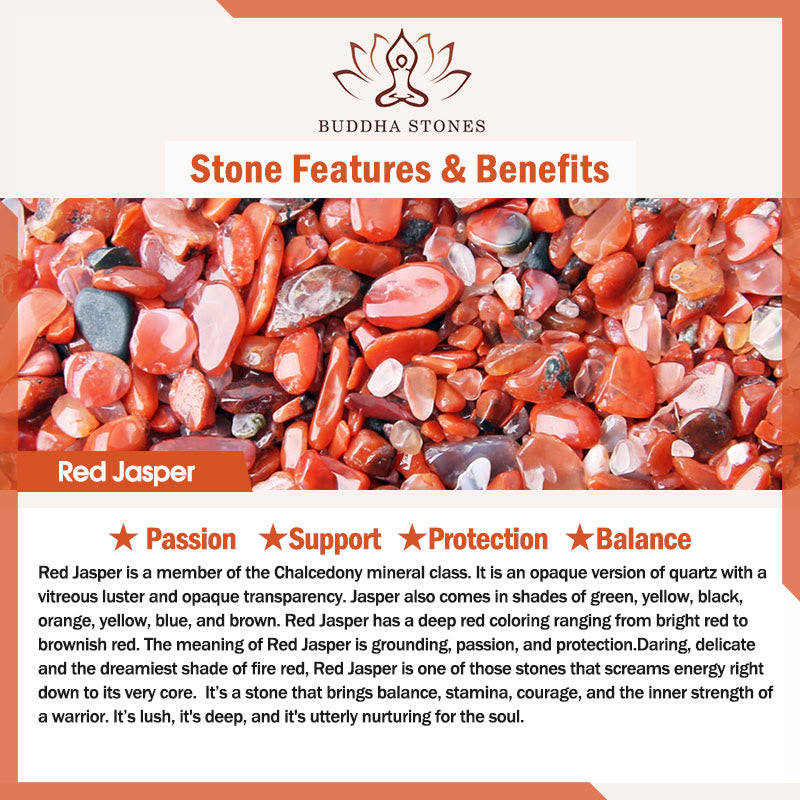Buddha Stones 108 Mala Beads Natural Colored Stone Topaz Red Jasper Green Jasper Lotus Protection Bracelet - image 8
