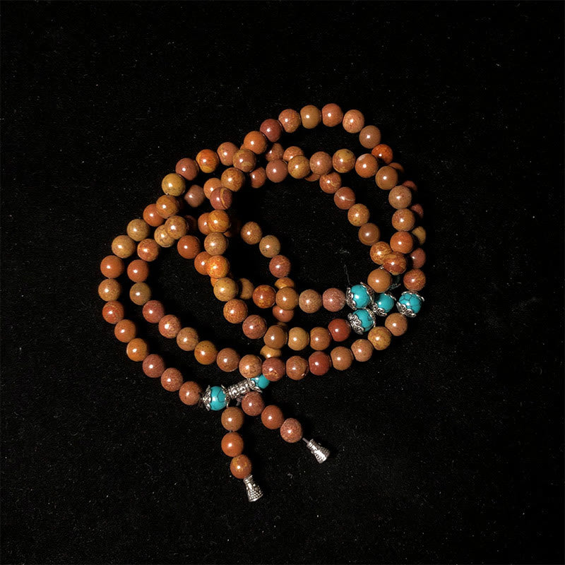 Buddha Stones 108 Mala Beads Bian Stone Healing Bracelet - image 2