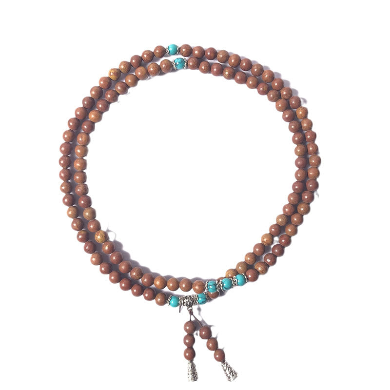 Buddha Stones 108 Mala Beads Bian Stone Healing Bracelet - image 4