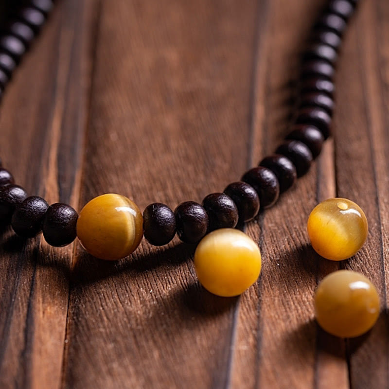 Buddha Stones 108 Mala Beads Bowl Bodhi Seed Colored Rope Peace Bracelet - image 7