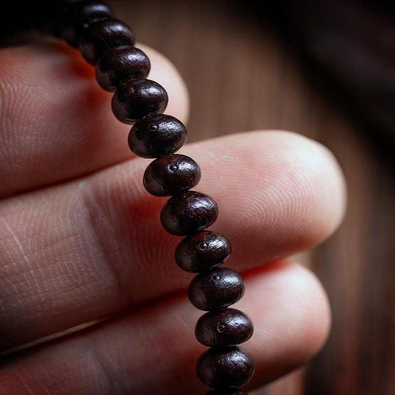Buddha Stones 108 Mala Beads Bowl Bodhi Seed Colored Rope Peace Bracelet - image 6