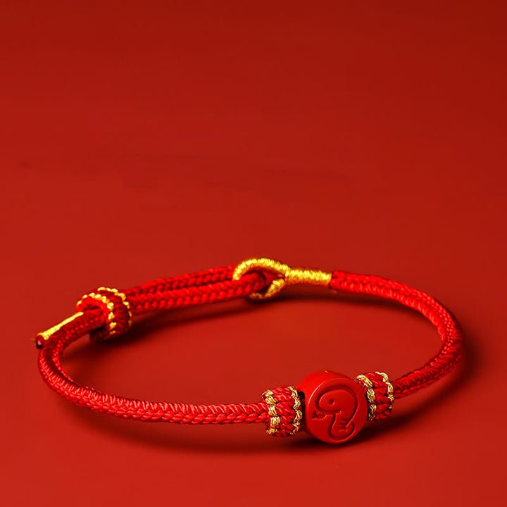 Buddha Stones Chinese Zodiac Red String Eight Thread Peace Knot Cinnabar Protection Luck Bracelet - image 11
