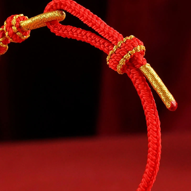 Buddha Stones Red String Mandala Knot Hand-woven Colorful Flowers Year Of The Snake Protection Braided Bracelet - image 9