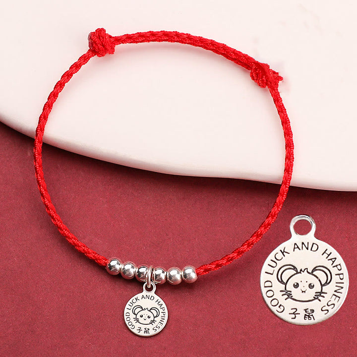 Buddha Stones Chinese Zodiac Kid Red String 999 Sterling Silver Protection Bracelet - Rat - Red Rope& 999 Sterling Silver(Wrist Circumference: 11-15cm) - image 10