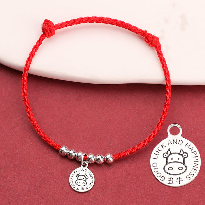 Buddha Stones Chinese Zodiac Kid Red String 999 Sterling Silver Protection Bracelet - Ox - Red Rope& 999 Sterling Silver(Wrist Circumference: 11-15cm) - image 12