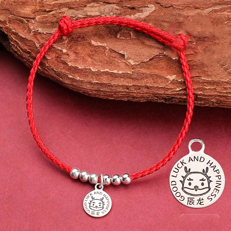 Buddha Stones Chinese Zodiac Kid Red String 999 Sterling Silver Protection Bracelet - Dragon - Red Rope& 999 Sterling Silver(Wrist Circumference: 11-15cm) - image 15